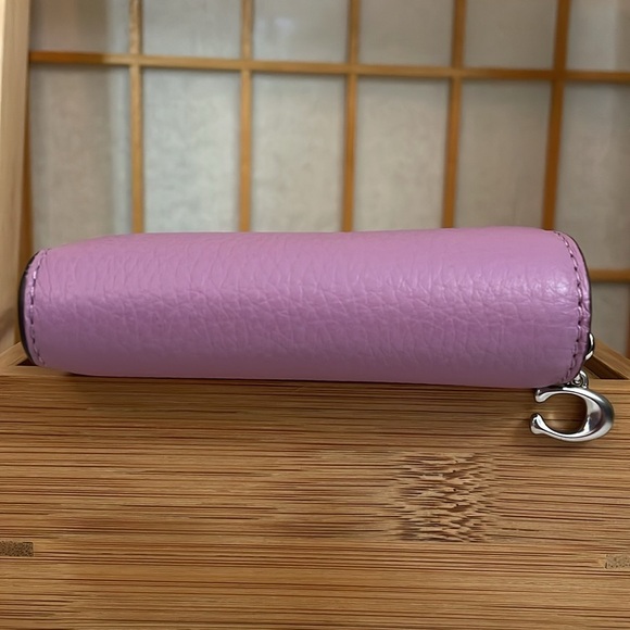 Coach Snap Wallet with Signature Canvas Interior in Silver/Iris NWT - Picture 5 of 14